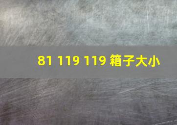 81 119 119 箱子大小